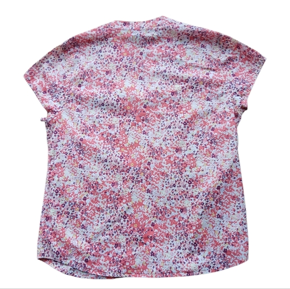 Bit & Bridle Women's Size Large 100% Cotton Pink Floral Blouse - Picture 5 of 5